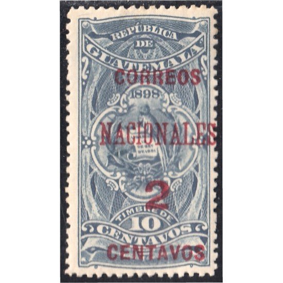Guatemala 96 1898 Timbre Fiscal Correos Nacionales MH