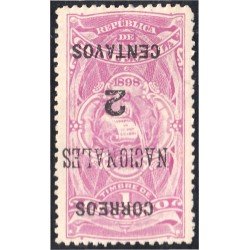 Guatemala 94sb sobrecarga inverida 1898 Timbre Fiscal Correos Nacionales MH Guatemala 94sb sobrecarga inverida 1898 Timbre Fiscal Correos Nacionales MH