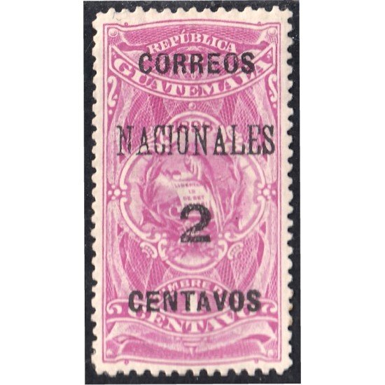 Guatemala 94 1898 Timbre Fiscal Correos Nacionales MH