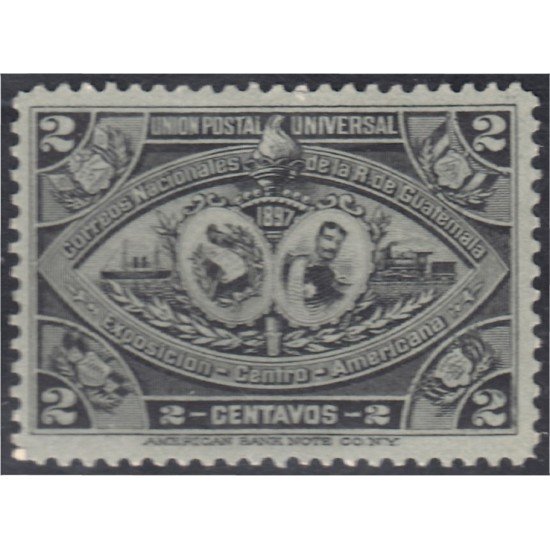 Guatemala 63 1897 Exposición de América Central Efigie José M. Reina Barrios MH