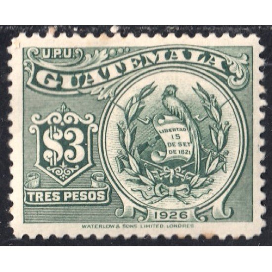 Guatemala 224 1926 Unión Postal Universal Pájaro Bird MNH