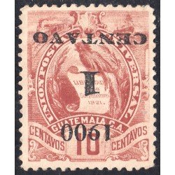 Guatemala 104a 1899/00 Emblema Nacional MNH sb invertida Guatemala 104a 1899/00 Emblema Nacional MNH sb invertida