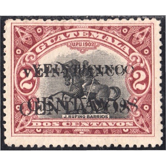 Guatemala 159 1916/19 José M. Reina Barrios sin goma sb doble