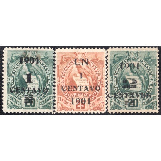 Guatemala 114/16 1901 Emblema Nacional sin goma