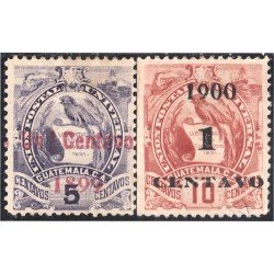 Guatemala 103/04 1899/00 Emblema Nacional sin goma Guatemala 103/04 1899/00 Emblema Nacional sin goma