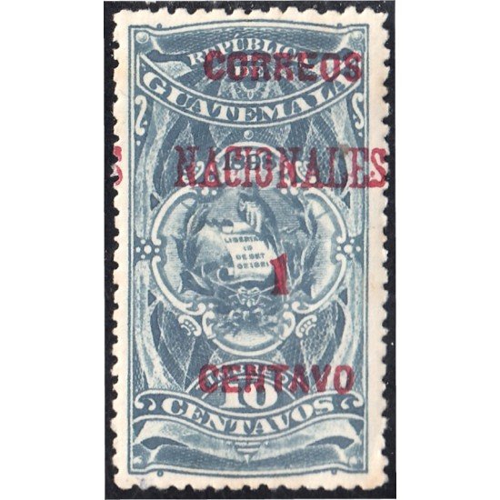 Guatemala 93 1898 Timbre Fiscal Correos Nacionales sin goma