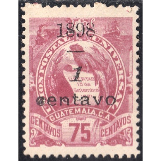 Guatemala 83 1898 Emblema Nacional sin goma