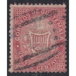 Guatemala 4 1871 Escudos Shields usado