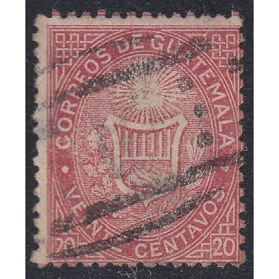 Guatemala 4 1871 Escudos Shields usado