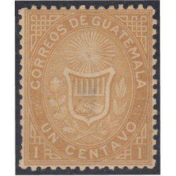 Guatemala 1 1871 Escudos Shields MH Guatemala 1 1871 Escudos Shields MH