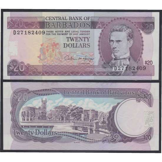 Barbados 20 dolares 1993 Billete Banknote Sin Circular