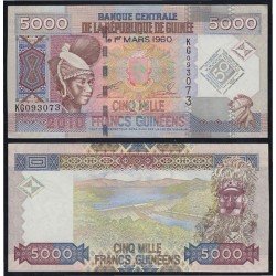Guinea 5000 francs 2010 billete banknote sin circular