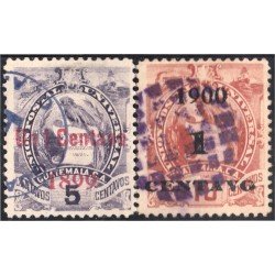 Guatemala 103/04 1899/00 Emblema Nacional usados Guatemala 103/04 1899/00 Emblema Nacional usados