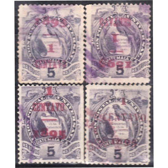 Guatemala 60/61A 1895 Emblema Nacional  usados