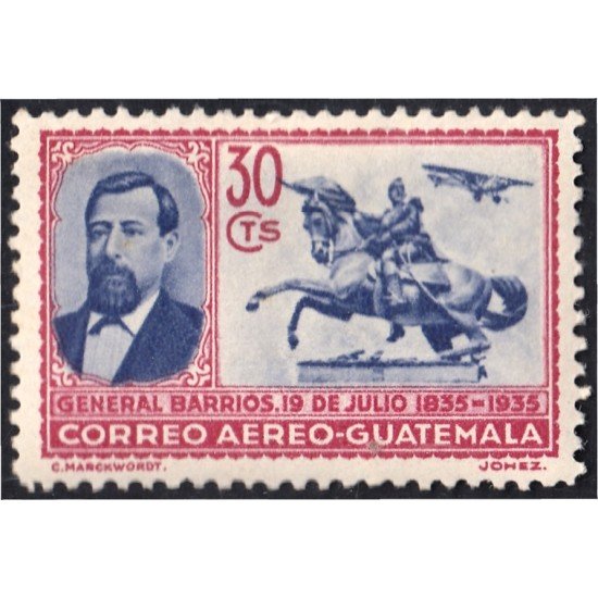 Guatemala A- 29 1935 Gral. Justo Rufino Barrios MNH