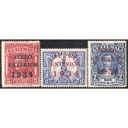 Guatemala A- 24/26 1934 Gral. Orellana Justo Rufino Barrios Monumento Colón MH Guatemala A- 24/26 1934 Gral. Orellana Justo Rufino Barrios Monumento Colón MH