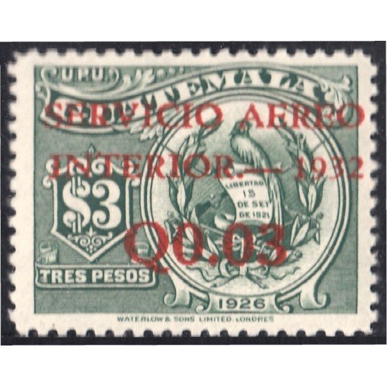 Guatemala A- 20a 1932 Servicio Aéreo Interior MNH Guatemala A- 20a 1932 Servicio Aéreo Interior MNH