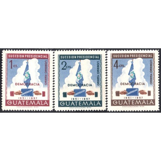 Guatemala A- 186/88 1953 Democracia Constitución MNH Guatemala A- 186/88 1953 Democracia Constitución MNH