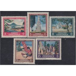 Guatemala A- 168/72 1950 Lago de Amatitlan India Tecun Uman MNH