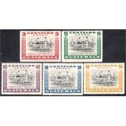 Guatemala A- 160/64 1948 IV Campeonato Centroamericano y del Caribe de Fútbol MNH