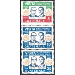 Guatemala A- 427/29 1968 Visita del Presidente de México MNH