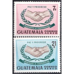 Guatemala A- 371/72 1967 Paz y progreso mediante cooperación MNH
