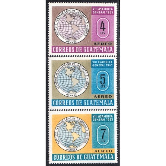 Guatemala A- 366/68 1967 Instituto Panamericano de Geografía e Historia MNH