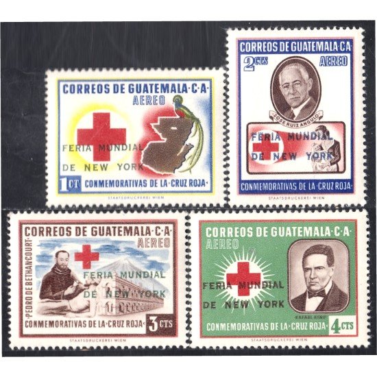 Guatemala A- 308/11 1964 Conmemorativas Cruz Roja MNH