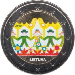 Lituania 2018 2 € euros conmemorativos Festival Canción Danza Color Lituania 2018 2 € euros conmemorativos Festival Canción Danza Color