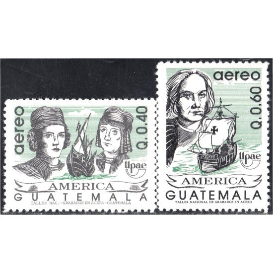 Guatemala A- 839/40 1992 América Upaep 500 Aniversario del descubrimiento de América MNH