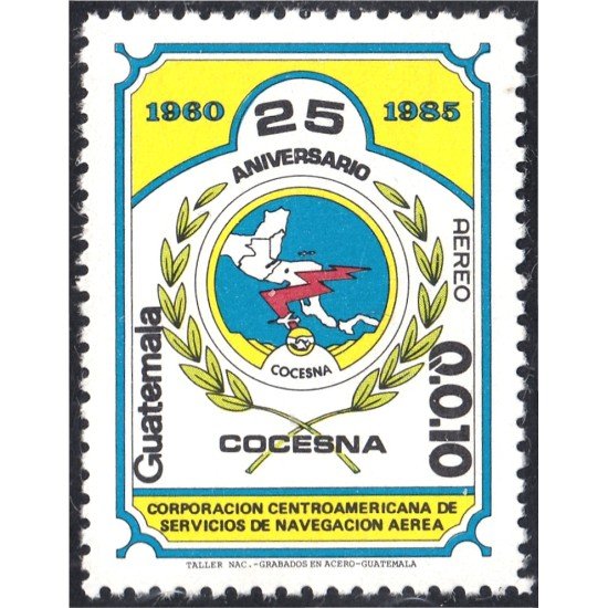 Guatemala A- 799 1985 Corporación Centroamericana de Servicios de Navegación Aérea MNH