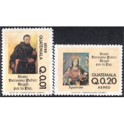 Guatemala A- 757/58 1983 Beato Hermano Pedro Rogao MNH Guatemala A- 757/58 1983 Beato Hermano Pedro Rogao MNH