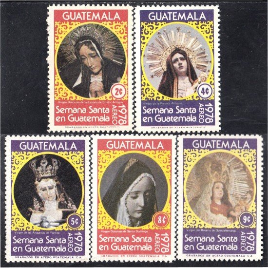 Guatemala A- 637/41 1978 Semana Santa MNH Guatemala A- 637/41 1978 Semana Santa MNH