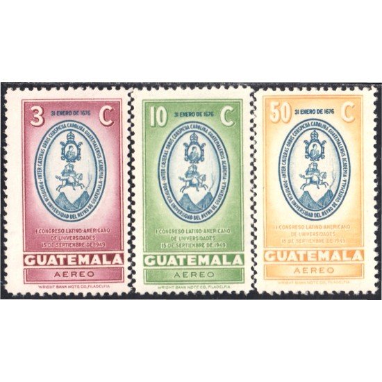 Guatemala A- 165/67 1949 Primer Congreso Latinoamericano de Universidades MH