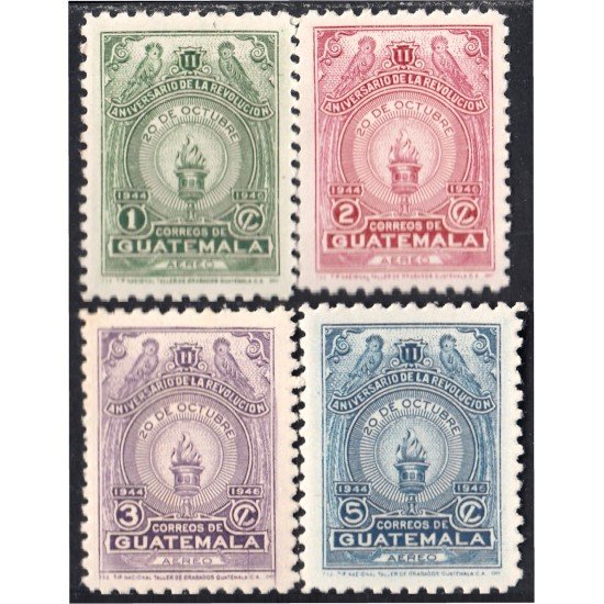 Guatemala A- 149/52 1947 Aniversario de la Revolución del 20 de Octubre MH Guatemala A- 149/52 1947 Aniversario de la Revolución del 20 de Octubre MH