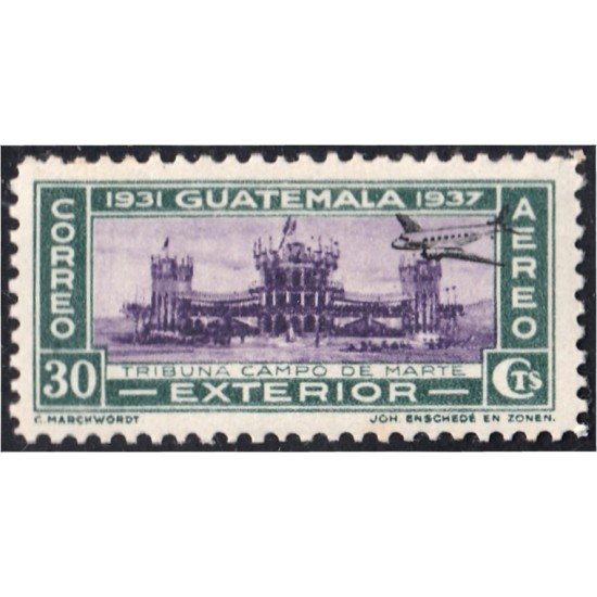 Guatemala A- 83 1937 Tribuna Campo Norte MH