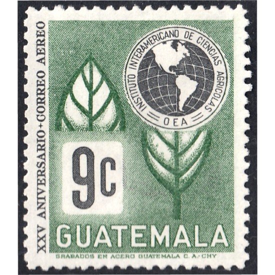 Guatemala A- 396 1968 25 Aniversario del Instituto Interamericano de Ciencias Agrícolas MH Guatemala A- 396 1968 25 Aniversario del Instituto Interamericano de Ciencias Agrícolas MH