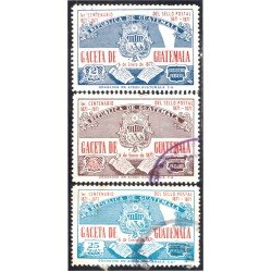 Guatemala A- 459/61 1971 1º Centenario del sello postal usados