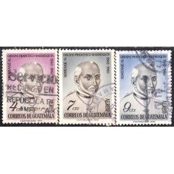 Guatemala A- 326/28 1965 Obispo Francisco Marroquín usados