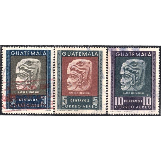 Guatemala A- 183/85 1953 Hacha Ceremonial usados Guatemala A- 183/85 1953 Hacha Ceremonial usados