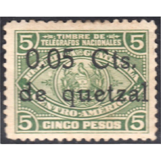 Guatemala Telégrafos 11 1938 Timbre de telégrafos nacionales MH Guatemala Telégrafos 11 1938 Timbre de telégrafos nacionales MH