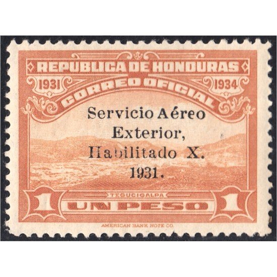 Honduras A- 55A 1932 Valle Tegucigalpa MH Honduras A- 55A 1932 Valle Tegucigalpa MH