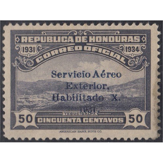 Honduras A- 54A 1932 Valle Tegucigalpa MH