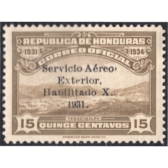 Honduras A- 52A 1932 Valle Tegucigalpa MH