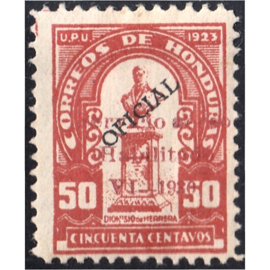 Honduras A- 27a 1929/31 Busto de Dionisio Herrera MH sb roja Honduras A- 27a 1929/31 Busto de Dionisio Herrera MH sb roja