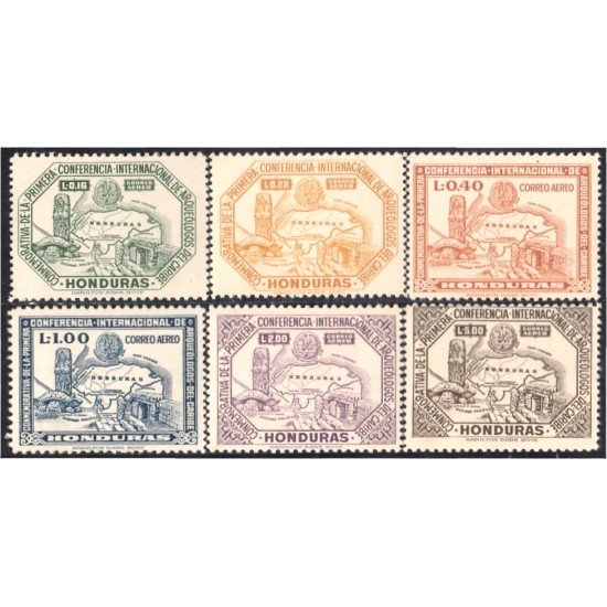 Honduras A- 154/59 1947 Mapa de Honduras MNH Honduras A- 154/59 1947 Mapa de Honduras MNH