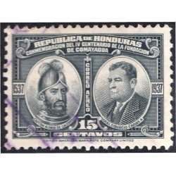 Honduras A- 82 1937 Capitán Alonso Cáceres y Gral. Tiburcio Cáreas usados Honduras A- 82 1937 Capitán Alonso Cáceres y Gral. Tiburcio Cáreas usados