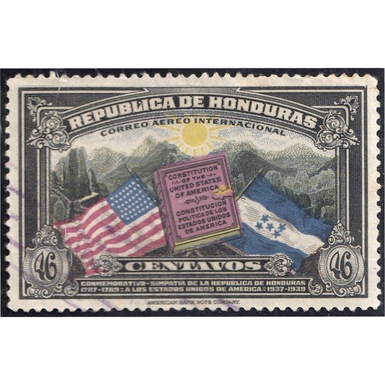 Honduras A- 79 1937 Constitución de Estados Unidos de América usados Honduras A- 79 1937 Constitución de Estados Unidos de América usados