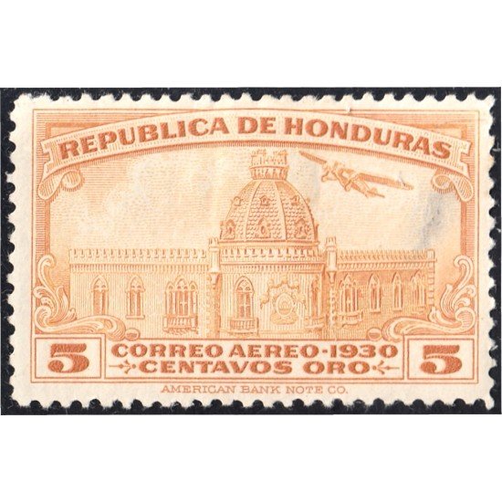 Honduras A- 33I 1930 Palacio Nacional de Tegucigalpa usados Honduras A- 33I 1930 Palacio Nacional de Tegucigalpa usados