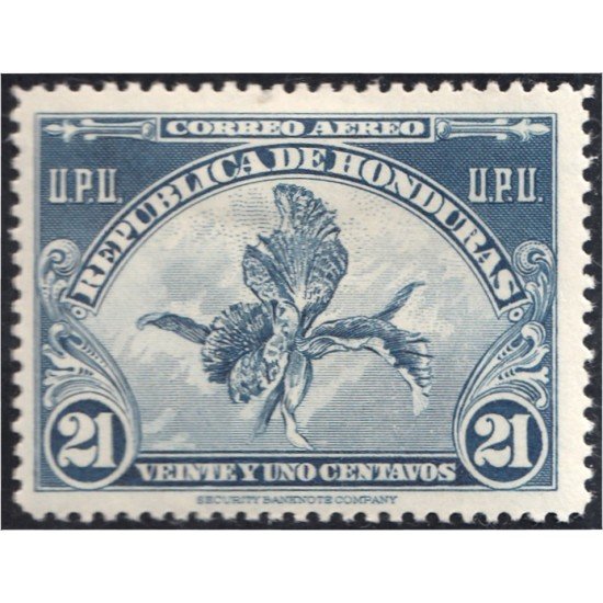 Honduras A- 129 1943 Unión Postal Universal Orquídea Flor Flower Sin goma Honduras A- 129 1943 Unión Postal Universal Orquídea Flor Flower Sin goma